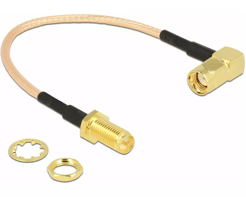Delock Antennenkabel RP-SMA zu RP-SMA, 0.16 m