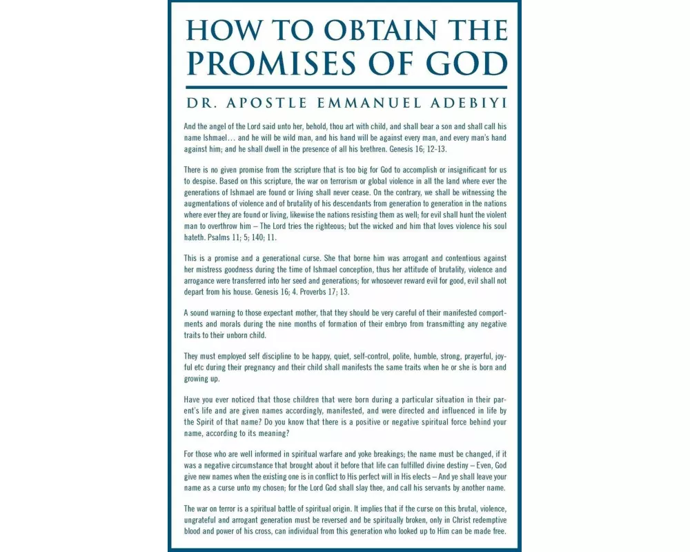 How to Obtain the Promises of God