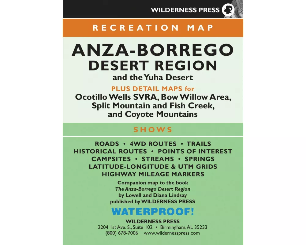 Map Anza-Borrego Desert Region