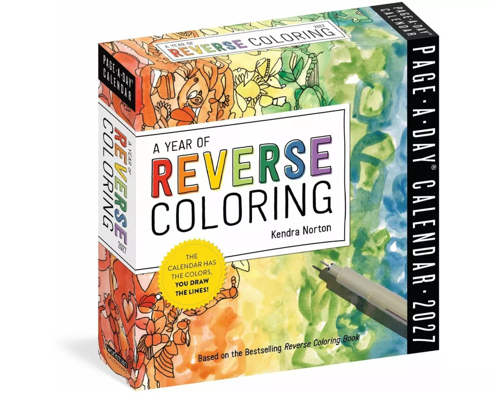 A Year of Reverse Coloring Page-A-Day Calendar 2027