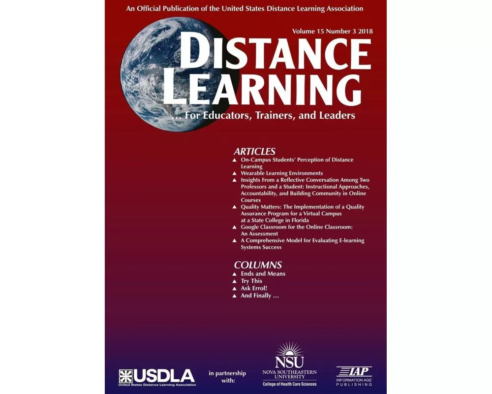 Distance Learning Vol 15 Issue 3