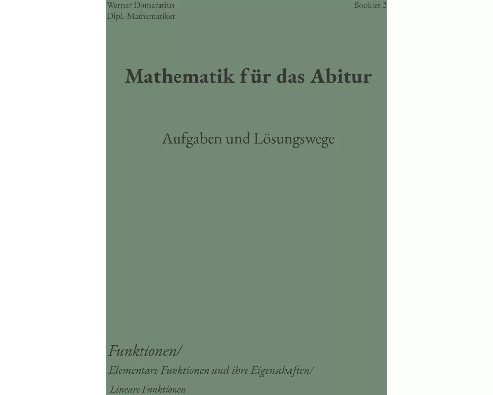 Mathematik für das Abitur