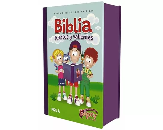 Biblia Biper y sus amigos, Fuertes y valientes (NBLA), Tapa dura, palabras de Jesus en rojo, Comfort Print