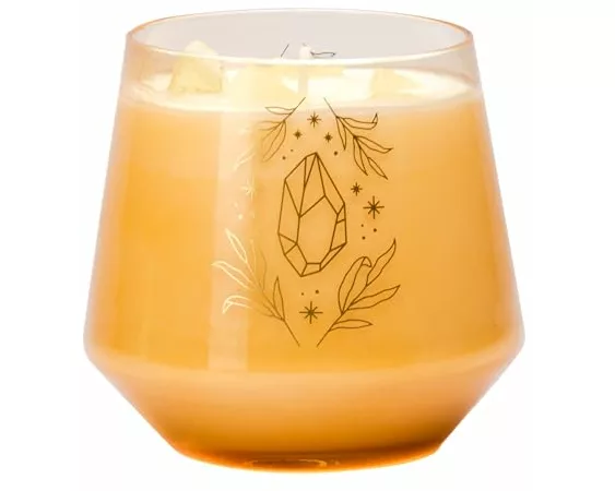 Citrine Crystal Healing Scented Glass Candle