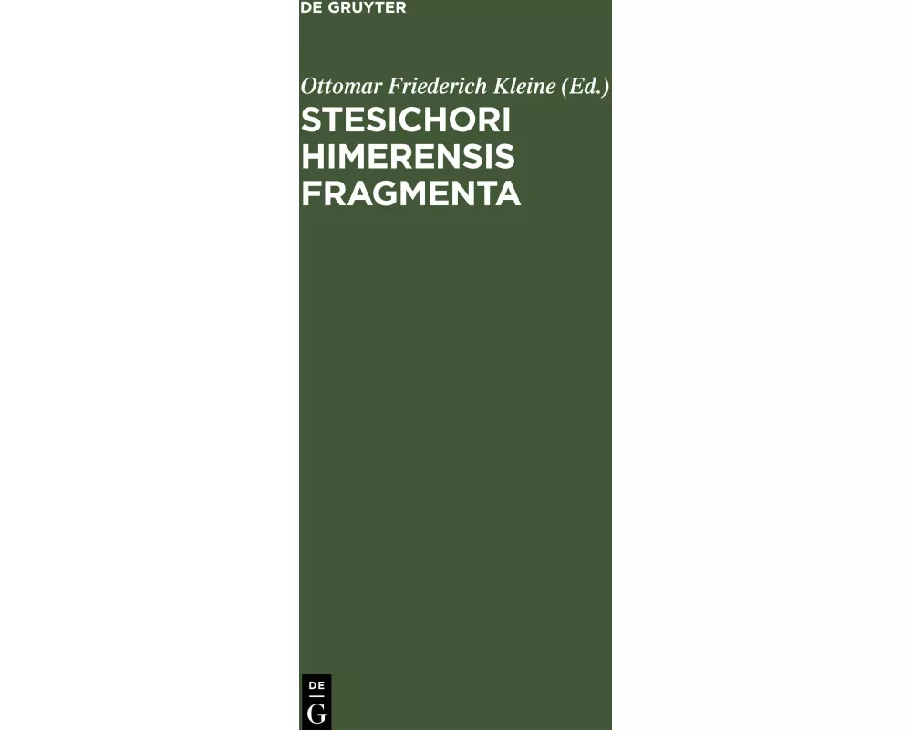 Stesichori Himerensis Fragmenta
