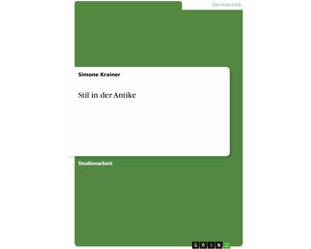 Stil in der Antike