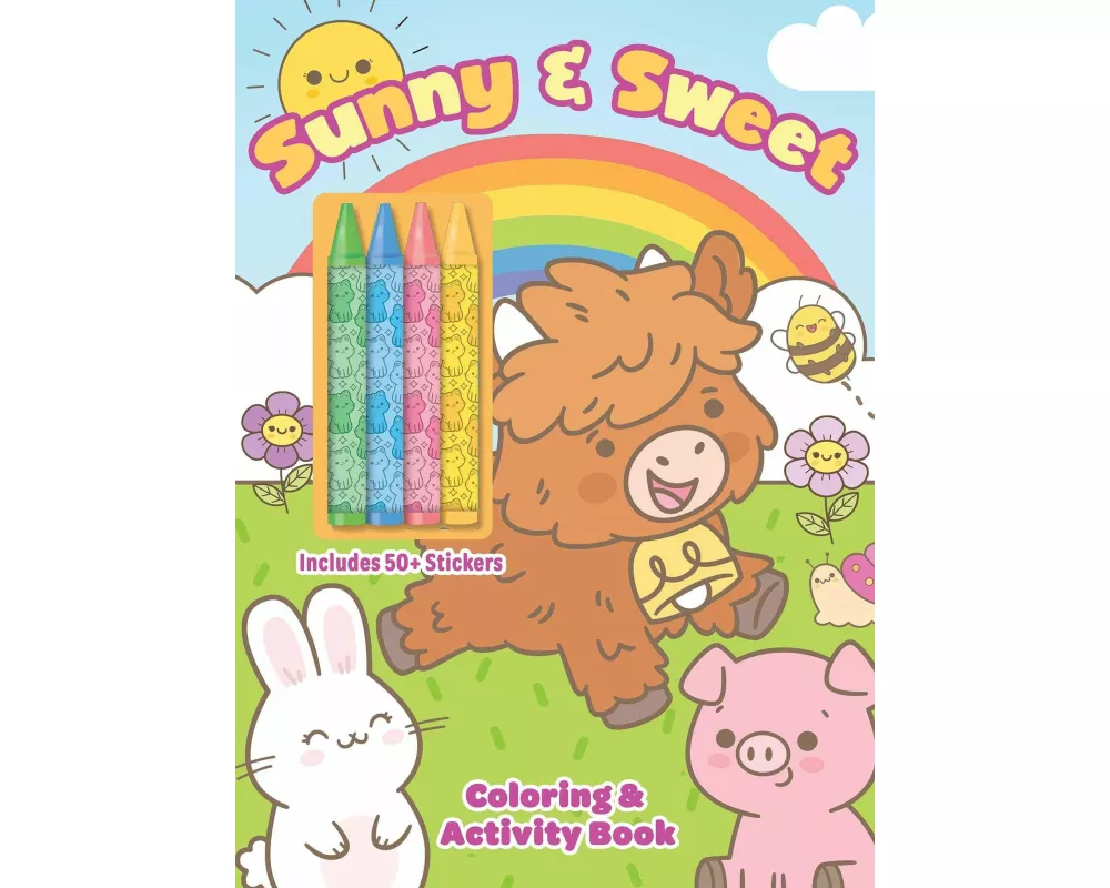 Sunny & Sweet: Coloring & Activity with Crayons and 50+ Stickers