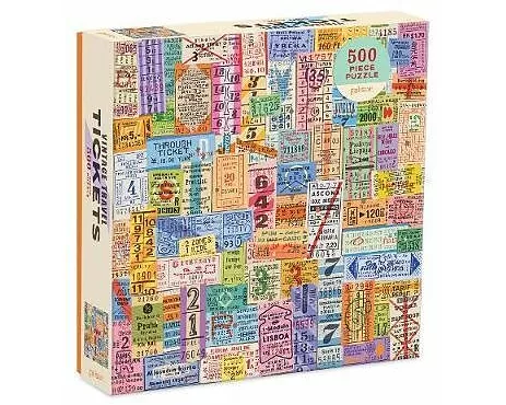 Vintage Travel Tickets 500 Piece Puzzle