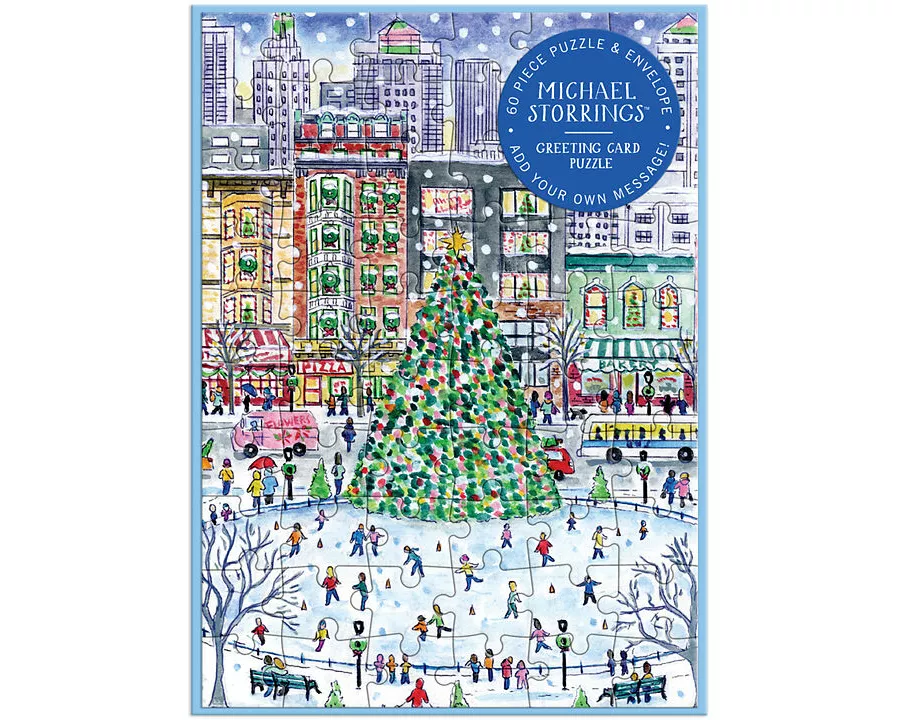 Michael Storrings Christmas in the City Greeting Card Puzzle