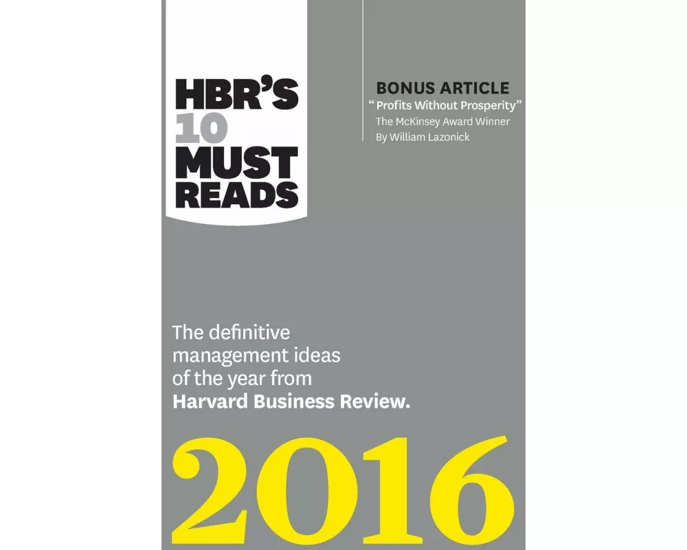 HBR's 10 Must Reads 2016