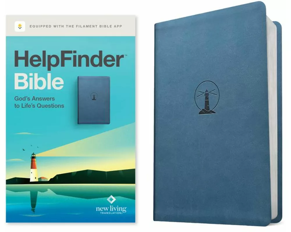 Helpfinder Bible Nlt, Filament Enabled (Leatherlike, Harbor Blue, Red Letter)