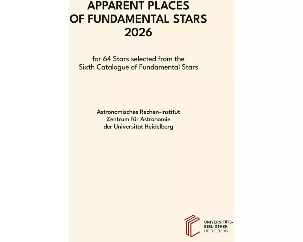 Apparent Places of Fundamental Stars ... / Apparent Places of Fundamental Stars 2026