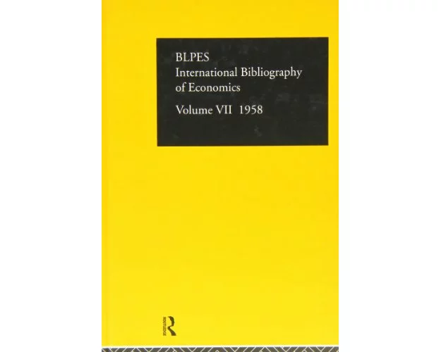Intl Biblio Econom 1958 Vol 7