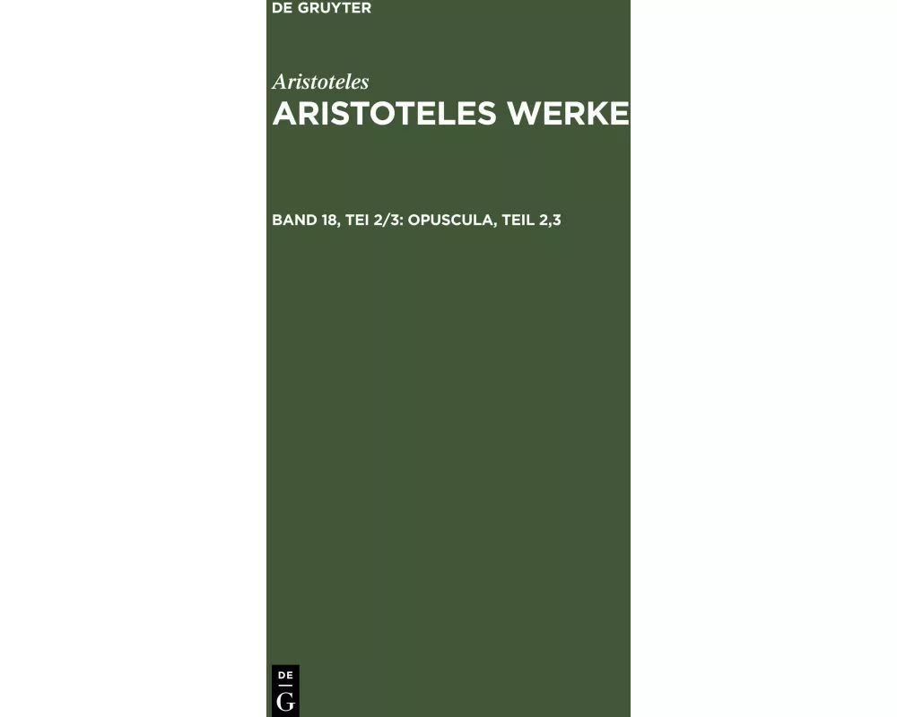 Opuscula, Teil 2,3