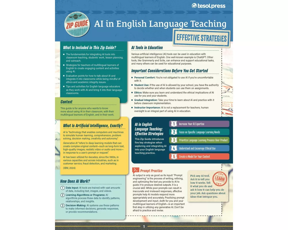 TESOL Zip Guide: AI in English Language Teaching