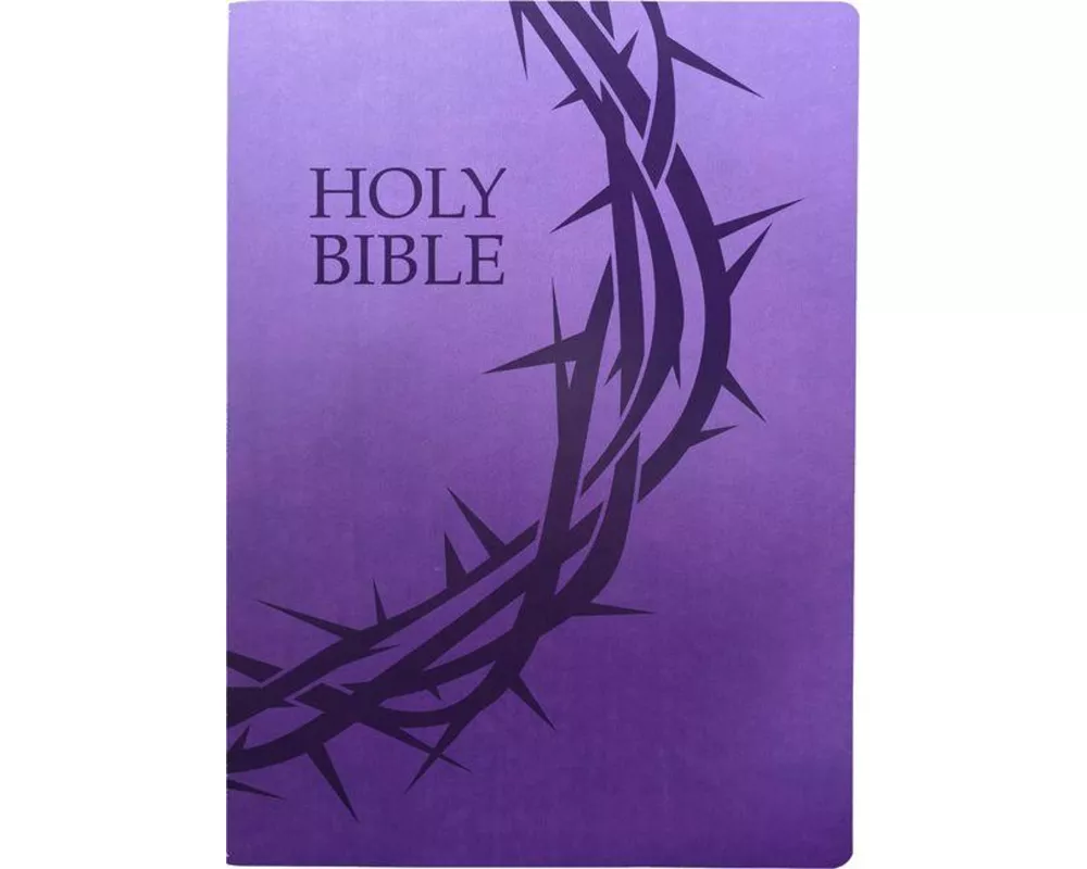 KJV Holy Bible, Crown of Thorns Design, Large Print, Royal Purple Ultrasoft