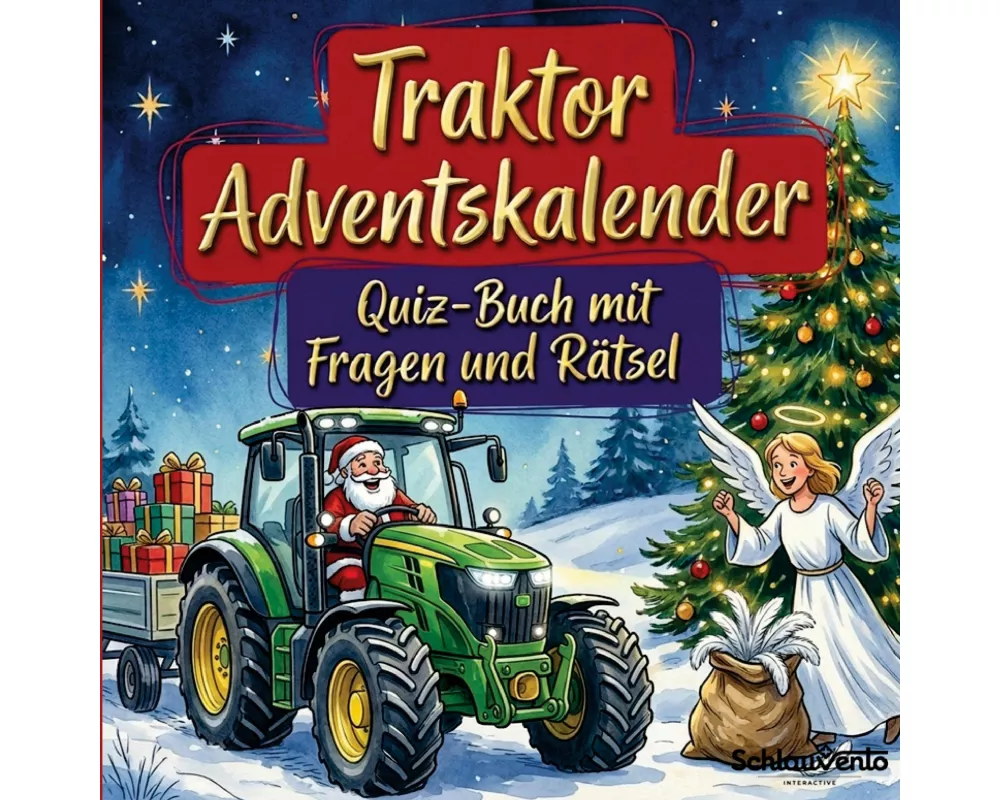 Traktor-Adventskalender: Quiz-Buch mit Fragen und Rätsel