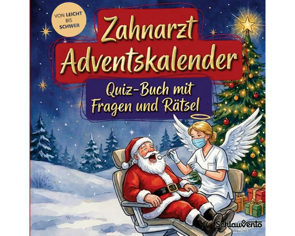 Zahnarzt-Adventskalender: Quiz-Buch mit Fragen und Rätsel