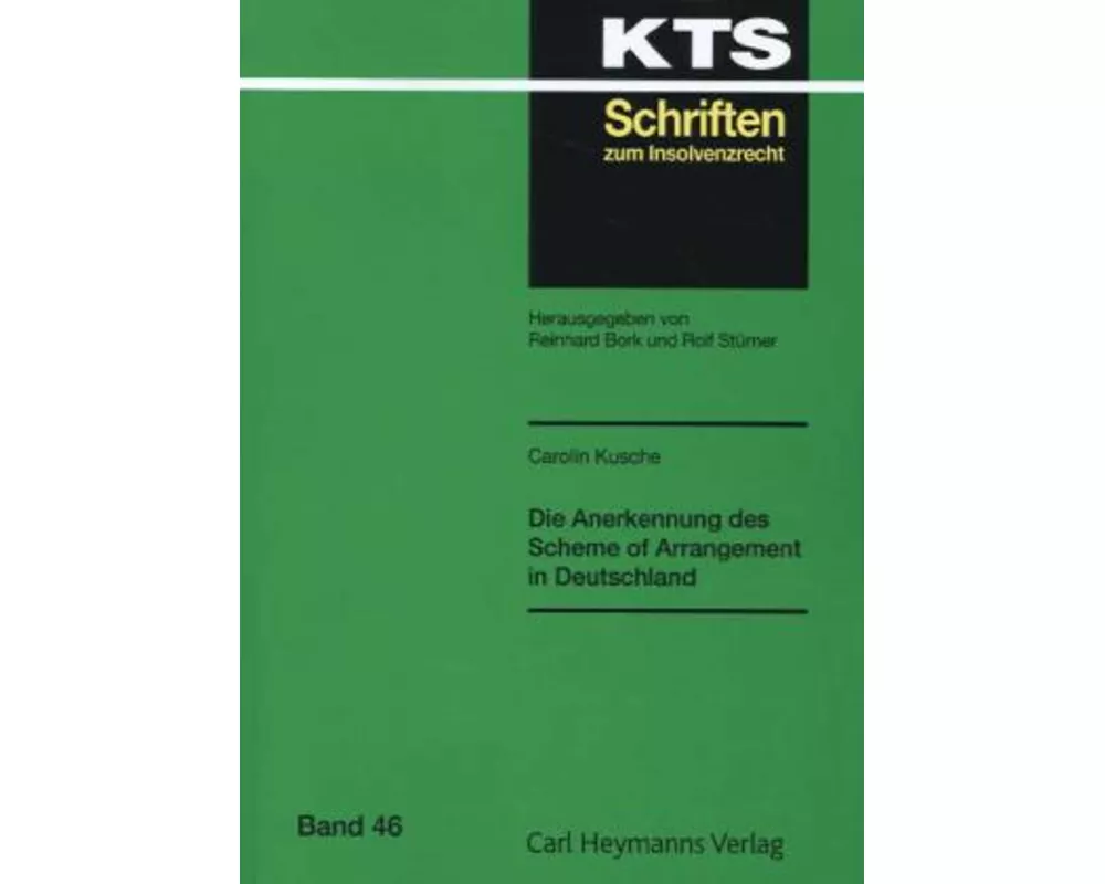 Die Anerkennung des Scheme of Arrangement in Deutschland