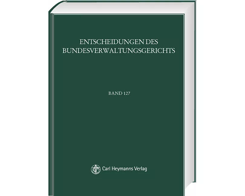 BVerwGE - Entscheidungen des Bundesverwaltungsgerichts
