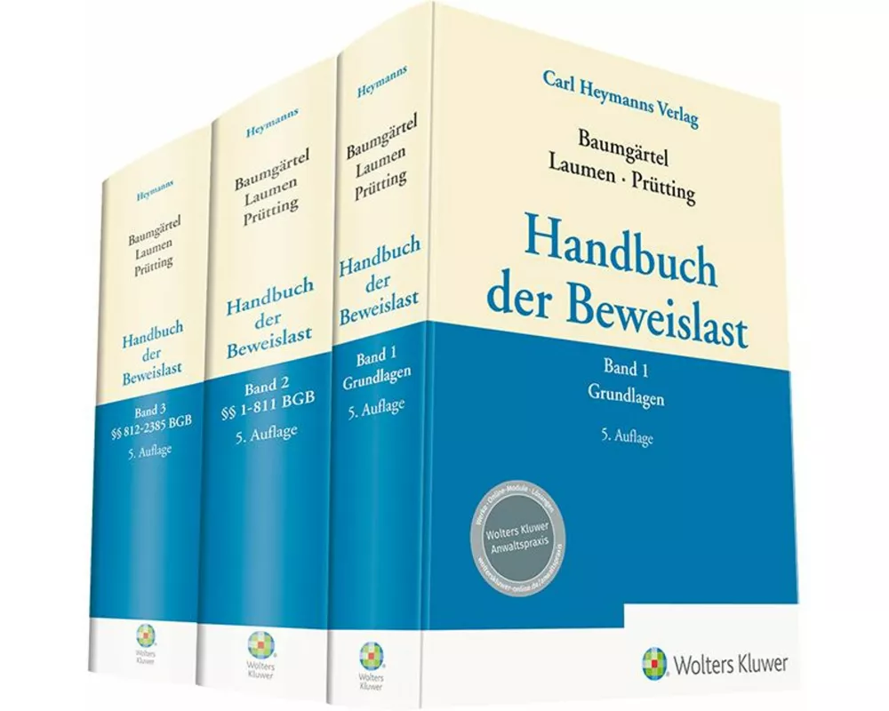 Handbuch der Beweislast (Bundle Bände 1-3)