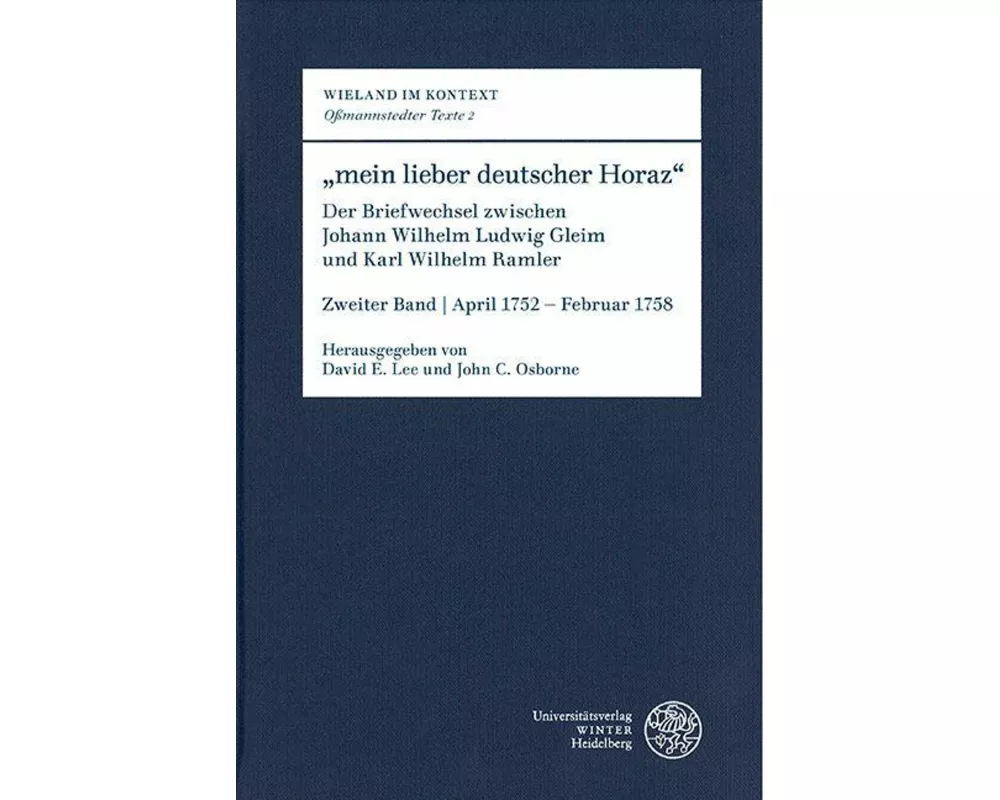 „mein lieber deutscher Horaz“