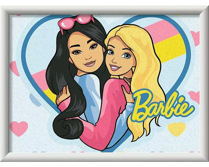 CreArt, Malen nach Zahlen Kinder - Barbie-Duo