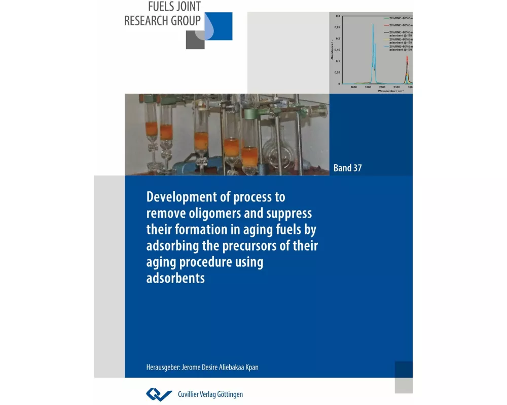 Development of process to remove oligomers and suppress their formation in aging fuels by adsorbing the precursors of their aging procedure using adso