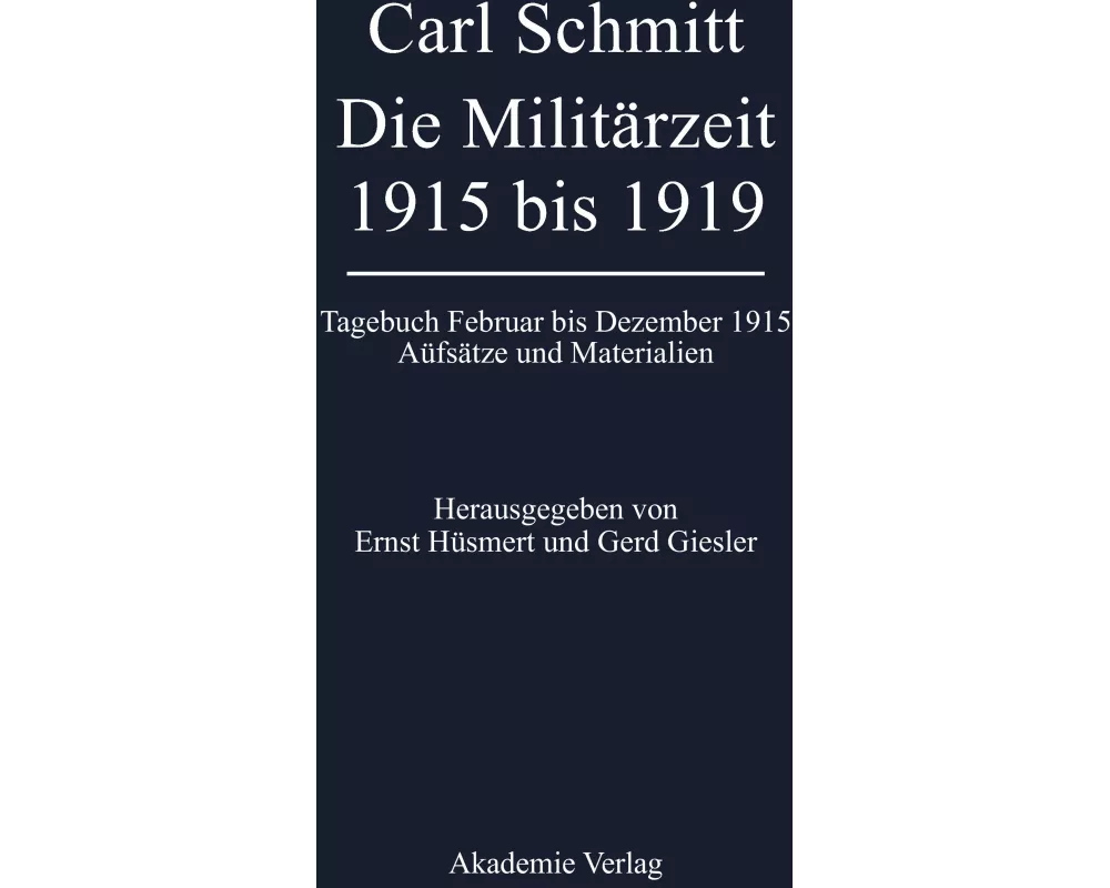 Die Militärzeit 1915 bis 1919
