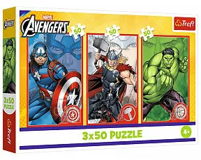 Puzzle 3 x 50 – Marvel Avengers