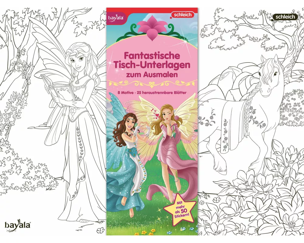 Schleich | Bayala - Fantastische Tisch-Unterlagen zum Ausmalen