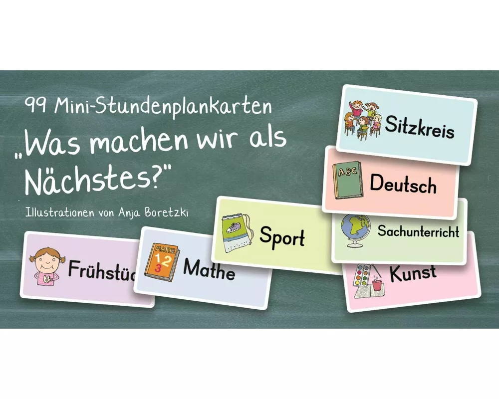 99 Mini-Stundenplankarten – „Was machen wir als Nächstes?“