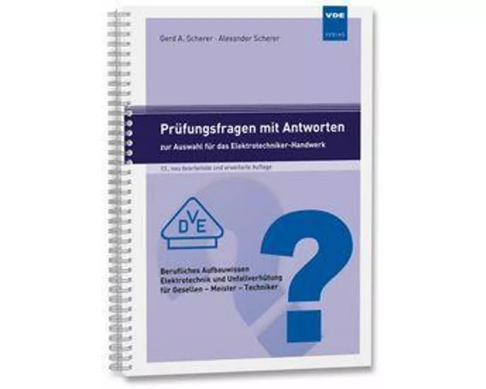 Prüfungsfragen mit Antworten zur Auswahl für das Elektrotechniker-Handwerk