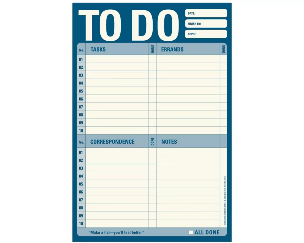 To Do Pad (Blue)