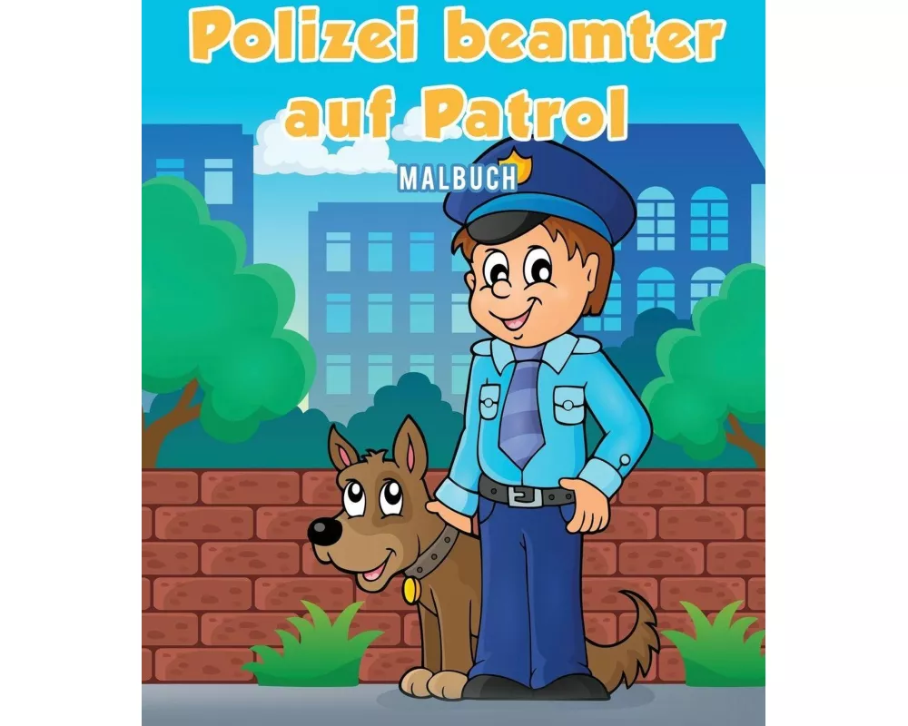 Polizeibeamter auf Patrol Malbuch