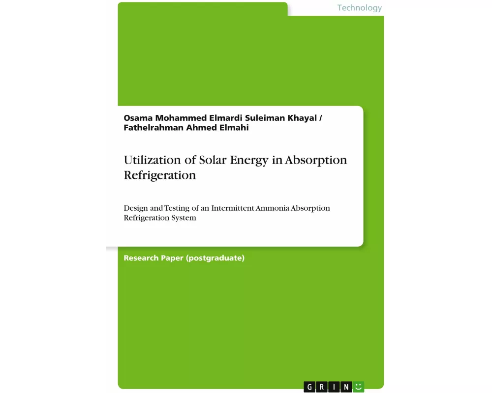 Utilization of Solar Energy in Absorption Refrigeration