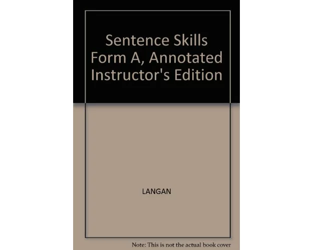 Sentence Skills Form A, Annotated Instructor's Edition