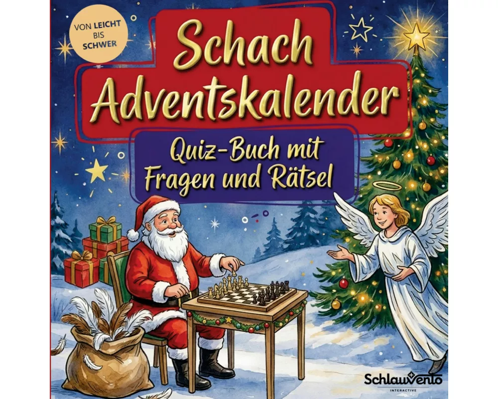 Schach-Adventskalender: Quiz-Buch mit Fragen und Rätsel