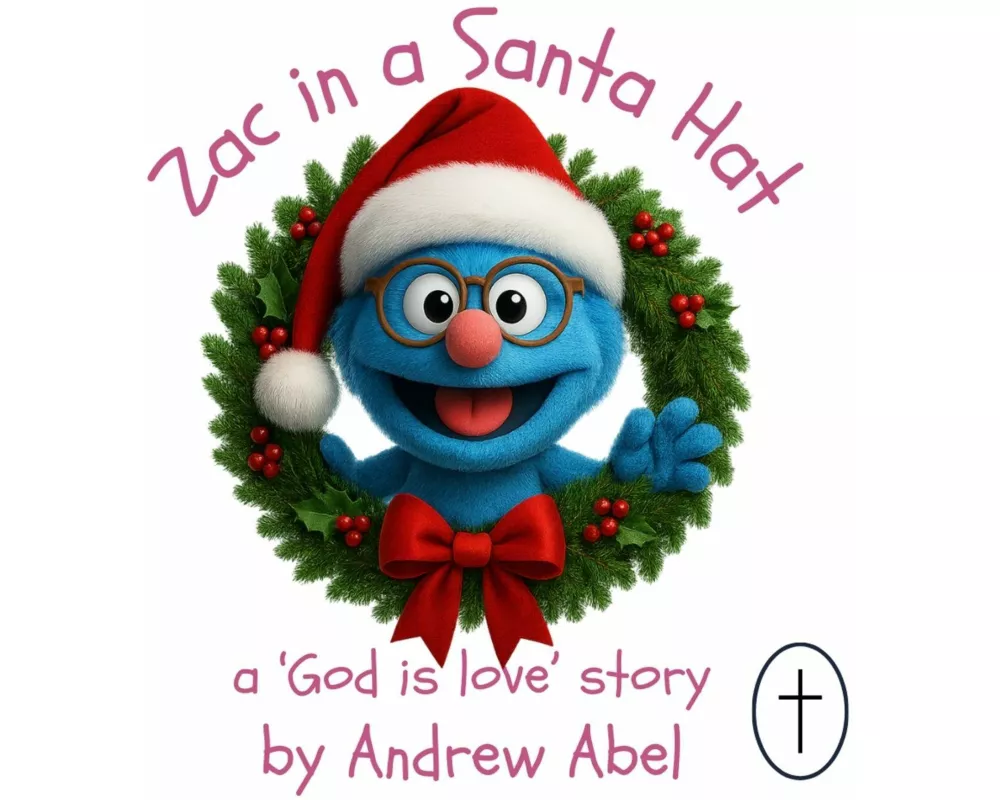 Zac in a Santa Hat