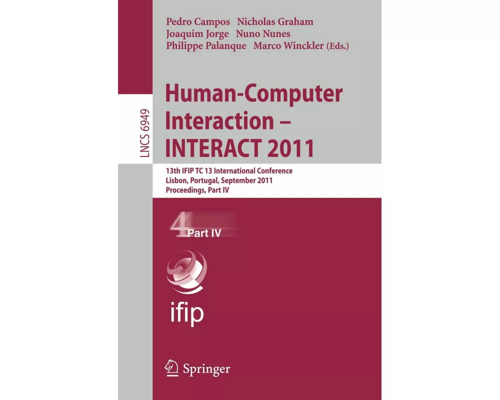 Human-Computer Interaction -- INTERACT 2011