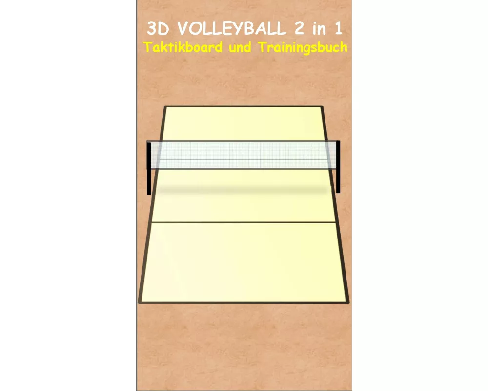 3D Volleyball 2 in 1 Taktikboard und Trainingsbuch