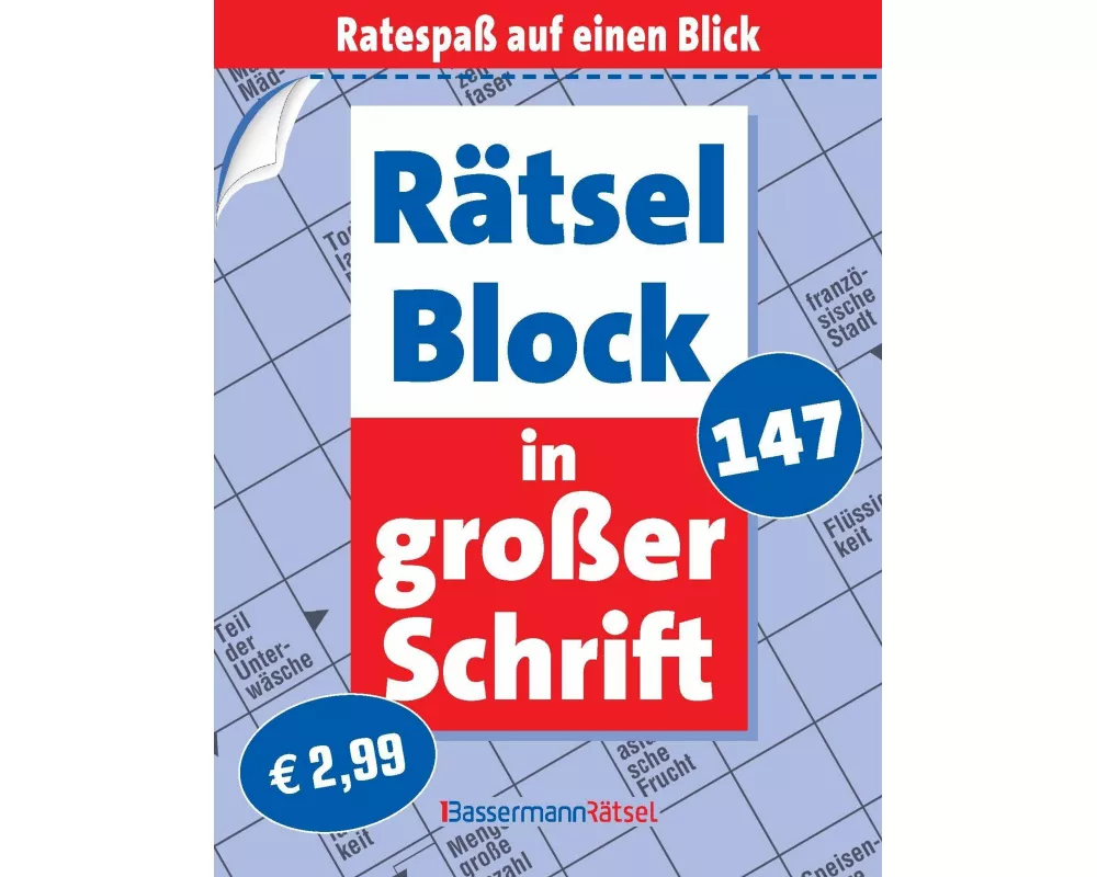 Rätselblock in großer Schrift 147 (5 Exemplare à 2,99 €)