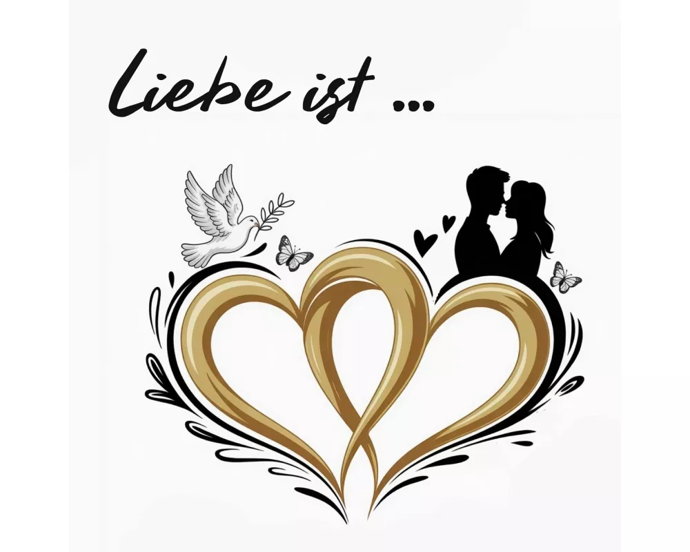 Liebe ist ... Originelles Gästebuch zur Hochzeit, Verlobung oder dem Jubiläum der Ehe oder Lebenspartnerschaft mit stilvollen Bildmotiven zur Inspirat