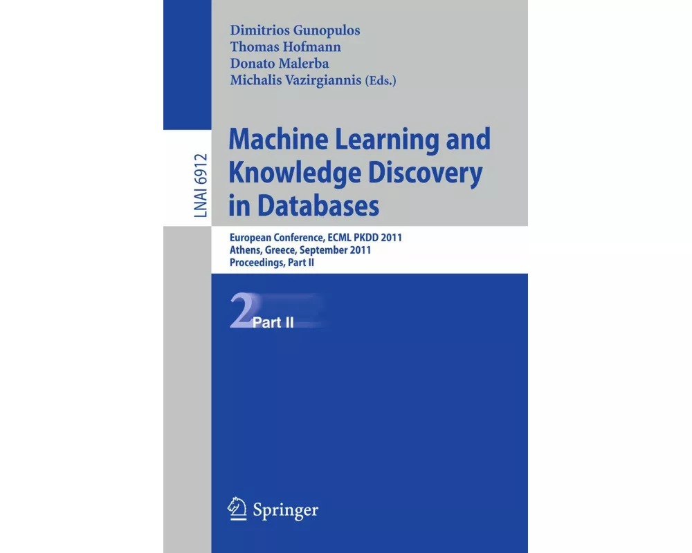 Machine Learning and Knowledge Discovery in Databases, Part II