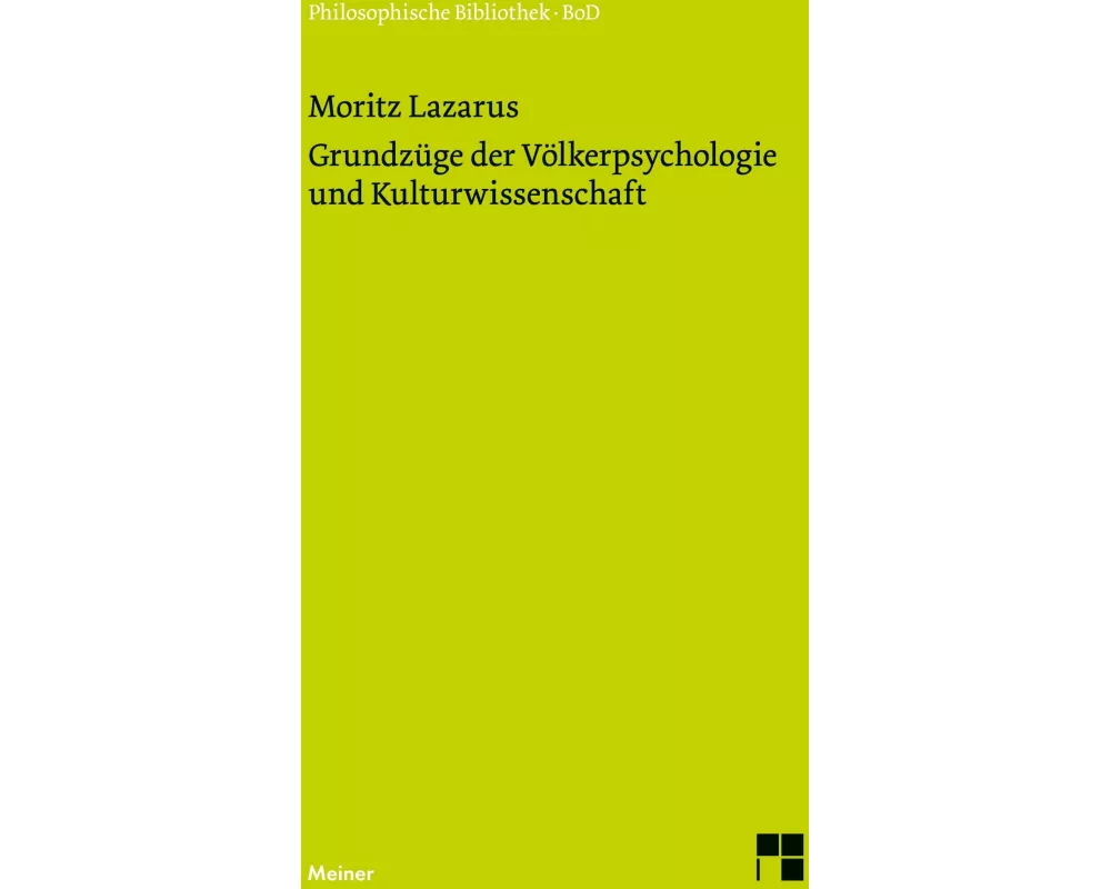 Grundzüge der Völkerpsychologie und Kulturwissenschaft