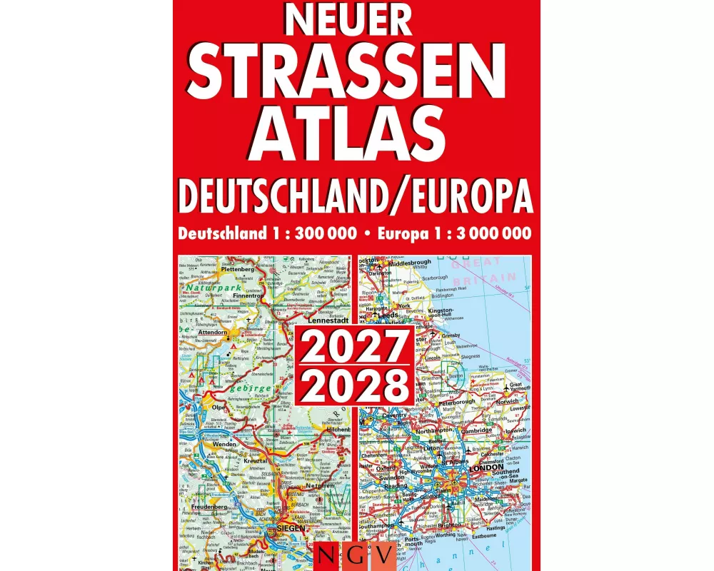 Neuer Straßenatlas Deutschland/Europa 2027/2028