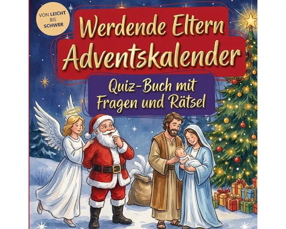 Werdende Eltern-Adventskalender: Quiz-Buch mit Fragen und Rätsel