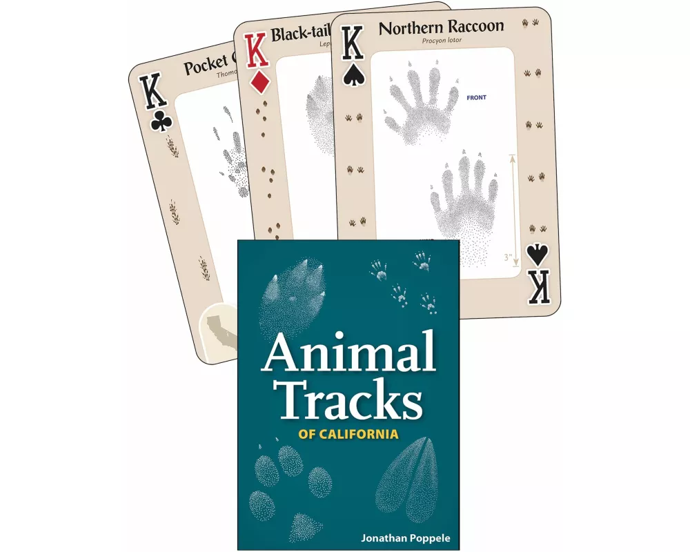 Animal Tracks of California Playing Cards