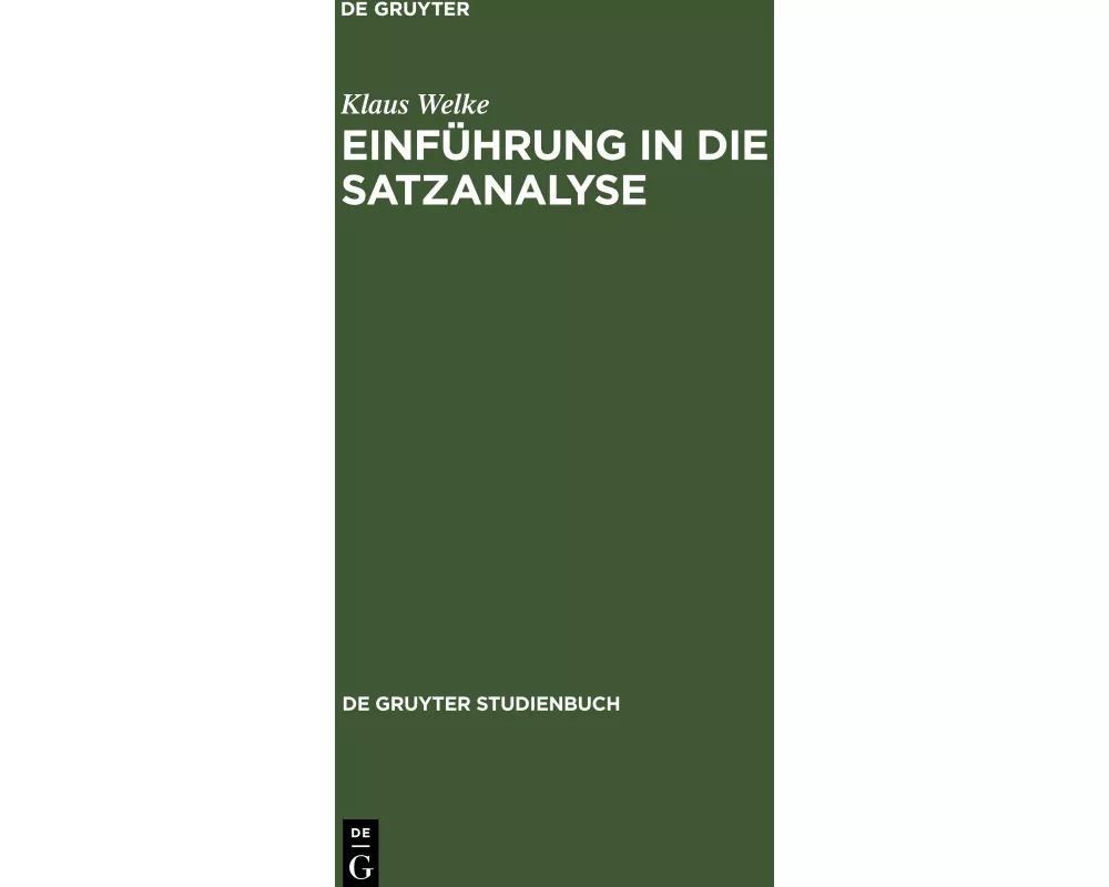 Einführung in die Satzanalyse