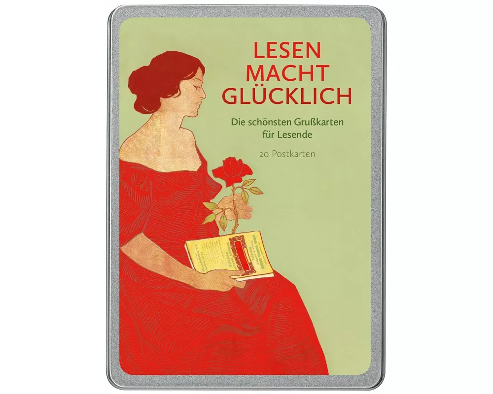 Lesen macht glücklich Postkarten VE 20